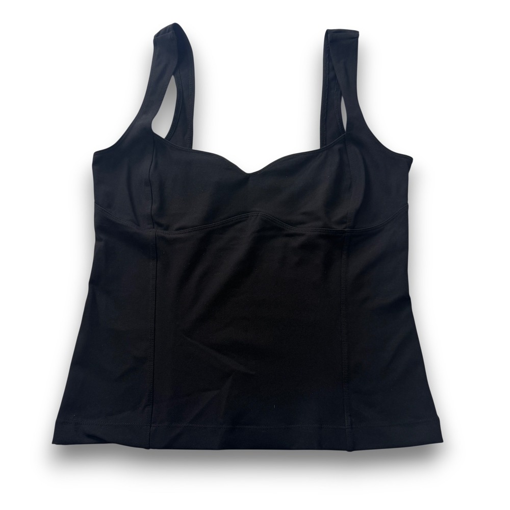 Intimately Free People Black Sweetheart Corset Seam Tank Top Size M 00242
